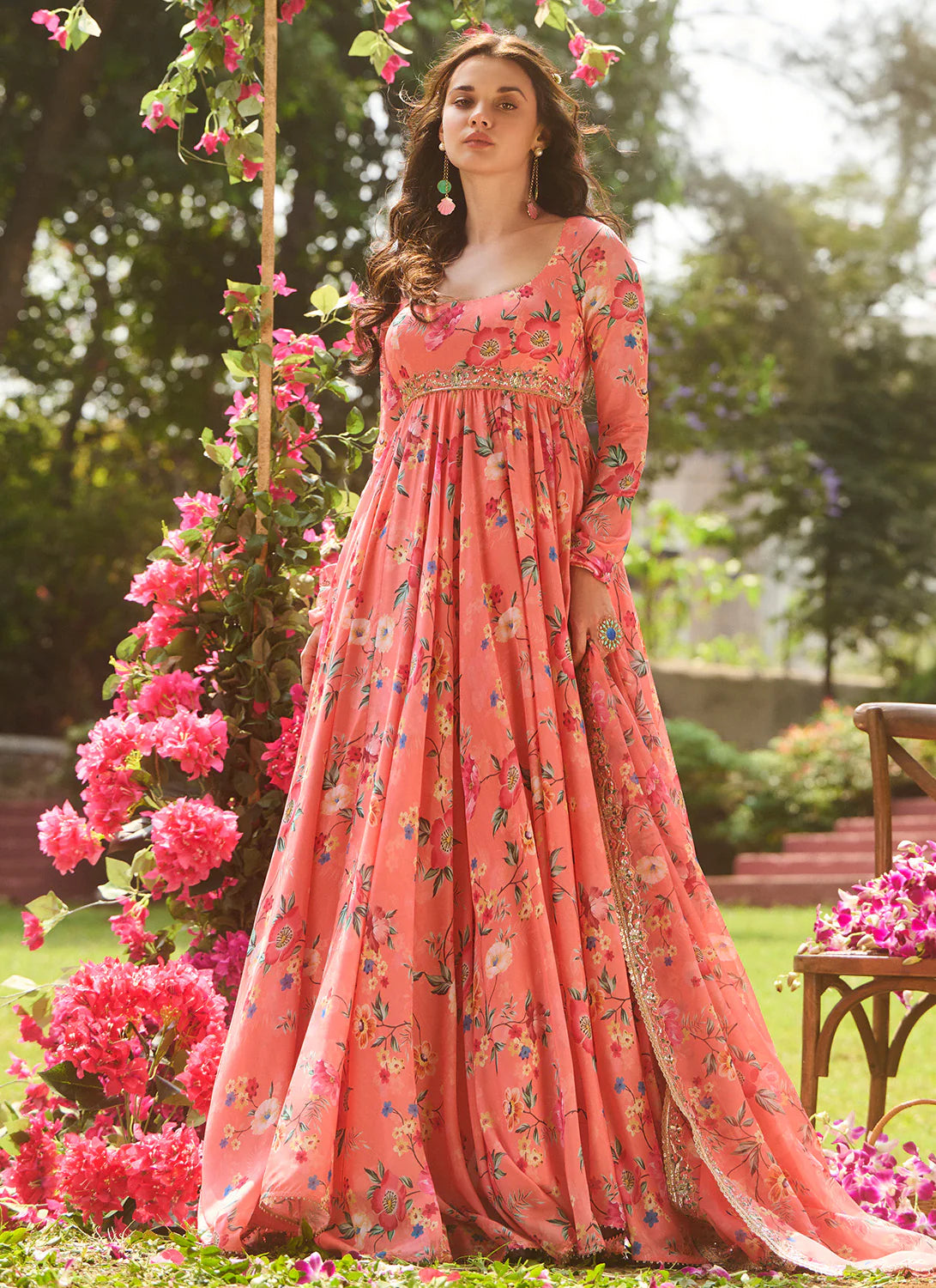 Soft Purple Embroidered Lucknowi Anarkali