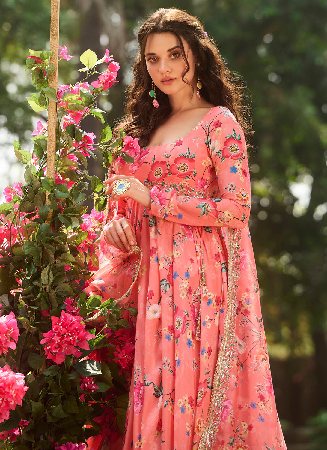 Soft Purple Embroidered Lucknowi Anarkali